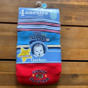 Gerber 3-6 month Boys Sports Onesie Set NWT